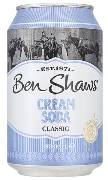 BEN SHAWS CREAM SODA 24X330ml CANS