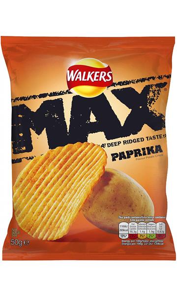 WALKERS MAX PAPRIKA  24x50g