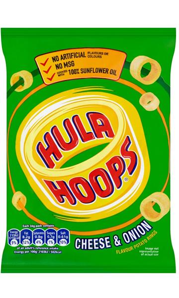 HULA HOOPS CHEESE & ONION 32X34g