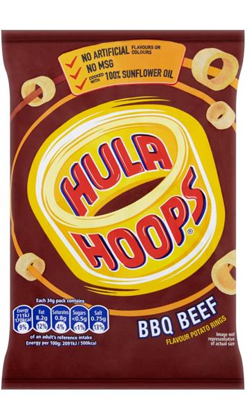 HULA HOOPS BBQ BEEF 32X34g