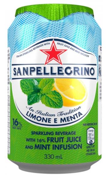 San Pellegrino Lemon & Mint 24X330ml Cans