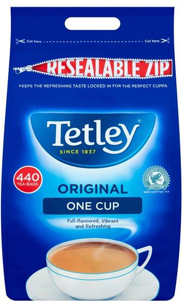 TETLEY ONE CUP TEA BAGS 1X440s